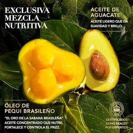 HERBAL ESSENCES Bio:Renew, Acondicionador sin sal' de uso diario para cabello seco, maltratado y/o rizado Nutre e Hidrata Pequi & Aguacate 250 ml