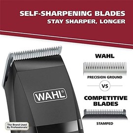 Wahl - Juego de 15 piezas de cortapelos y recortadora de precisión, color negro