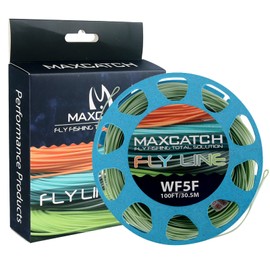 Maxcatch ECO Floating Fly Fishing Line Weight Forward Design with Welded Loop (1F,2F,3F,4F,5F,6F,7F,8F)(Fly Line-Moss Green,WF7F)