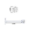 Demira Jewels 0.04 ct Real Diamond Nose Stud 14K White
