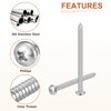 DTGN #10x3 Silver Screws - 100Pack - 304 Stainless Steel
