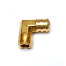 FasParts Brass 90 Male Elbow 5/8" Hose ID Barb - 3/8" NPT Male