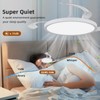 42 inch Retractable Ceiling Fan with Lights,6 Speed Dimmable Silent