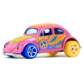 Hot Wheels 2015 HW City Art Cars Treasure Hunts Hunt Volkswagen VW Beetle Bug Pink Peace Hippy