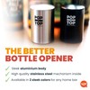 Pop-the-Top Beer Bottle Opener (Black): Automatic Bottle Cap Opener, Push