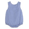 Lil cactus Baby Boys and Girls Dark Blue Gingham Bubble