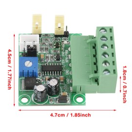 Voltage to PWM Converter, 0-5V / 0-10V Analog Input Voltage to 0-100% PWM Signal 2KHZ-20KHZ Converter Module