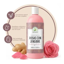 Tónico Facial Productos Mart Mexico Rosas Jengibre 1L todo tipo de piel