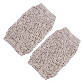 Baluue 1 Pair Knee Pads Rodilleras Para Gym Mujer Running Knee Sleeve Cable Knit Leg Warmers Winter Knee Warmers Hinged Knee Braces Short Women Crochet Boot Kneecap Beige Acrylic