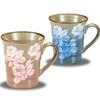 九谷焼 陶器 ペア マグカップ 銀彩山茶花 AK4-0955