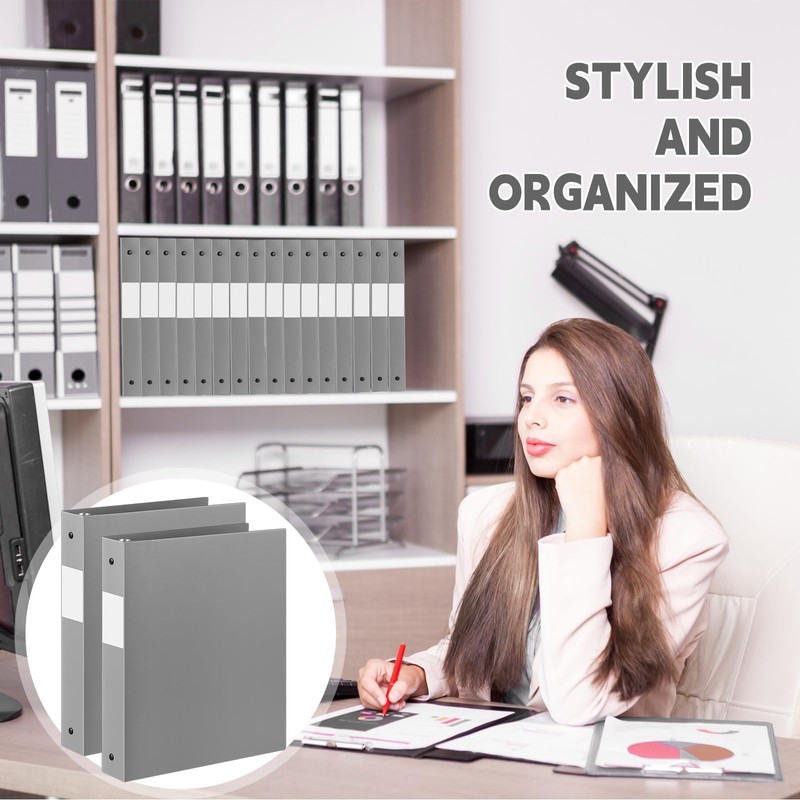 Skyygemm 12 Pcs 1 Inch 3 Ring Plastic Binder Flexible