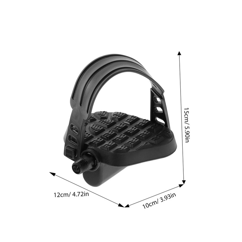 WHAMVOX Flat Bike Pedals with Straps Exercise Bike Pedal Pads