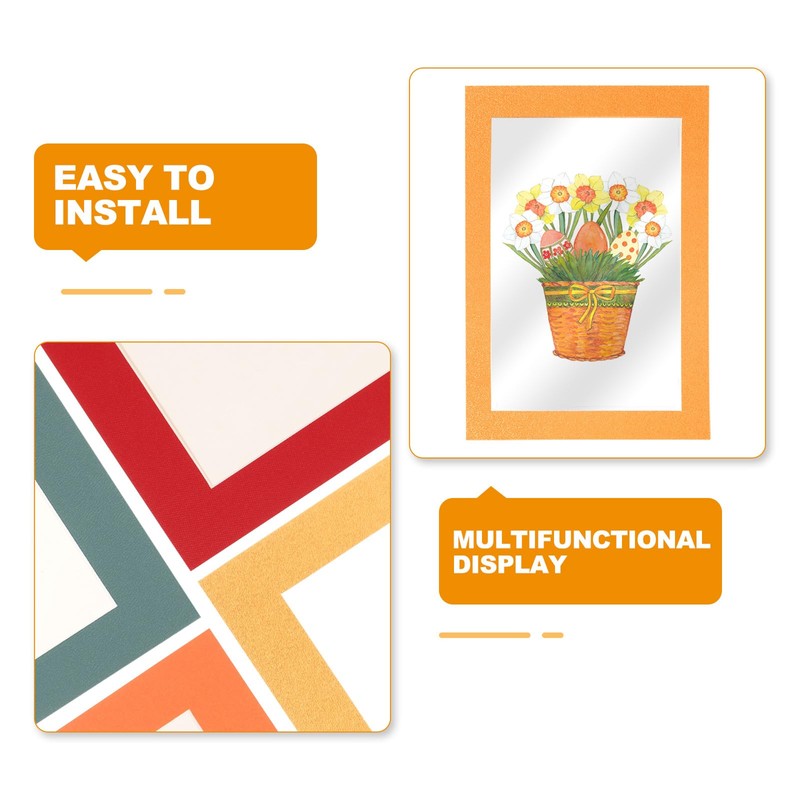 sourcing map 5 x 7 Cardboard Picture Frame, 6pcs Gold