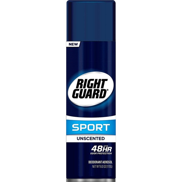 Right Guard Sport Anti-Perspirant, Unscented, 6 oz (Pack of 3)