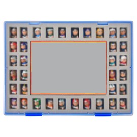 Xuerdon Toys Collector Box Compatible with Teenymates for Party Animal Football Baseball Basketball Hockey Series Mini Figures, Storage Organizer for Blind Bags Set Mystery Pack (Case Only) -Blue