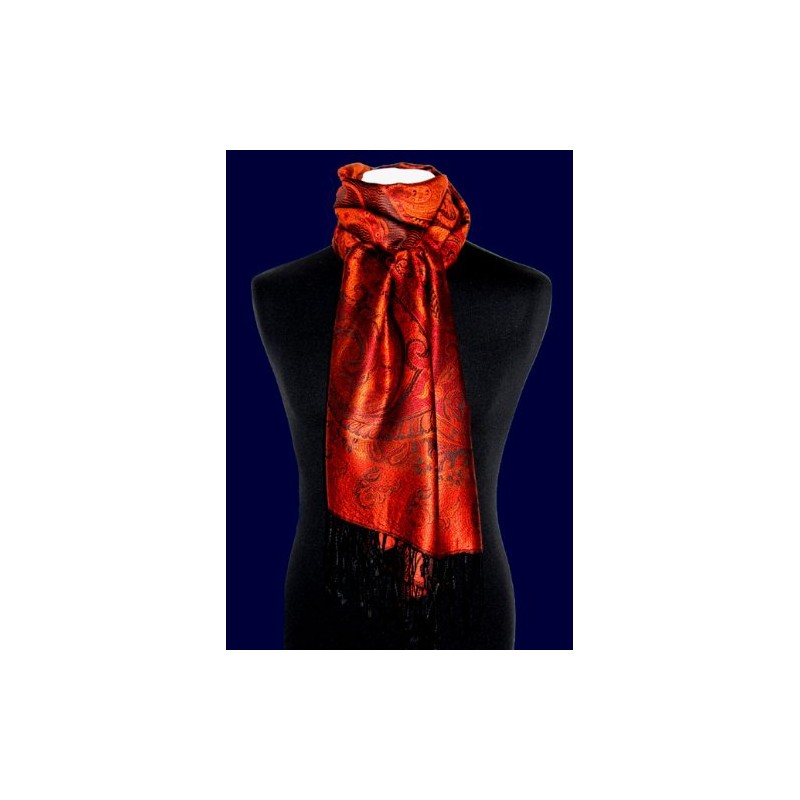 Lorenzo Cana Luxury Pashmina Scarf Jacquard Woven 100% Silk 70