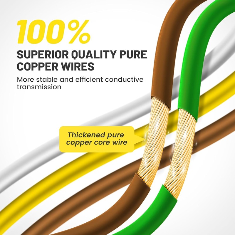 Oyviny 4 Pin 5 Wire Trailer Wiring Harness 22FT for