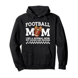 Louder & Prouder Vintage Proud Game Mama of Football Mom Bow Pullover Hoodie