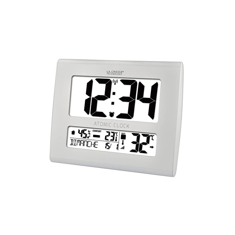 LA CROSSE TECHNOLOGY WS 8020 WHI Wall Clock with Temperature