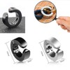 5 Pairs 14 mm 316L Stainless Steel Clip Earrings Men