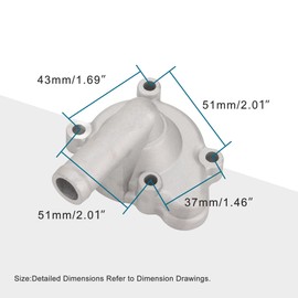 GOOFIT Water Pump Assy Replacement for Helix CN250 Elite CH250 250cc Water-cooled ATV Scooter
