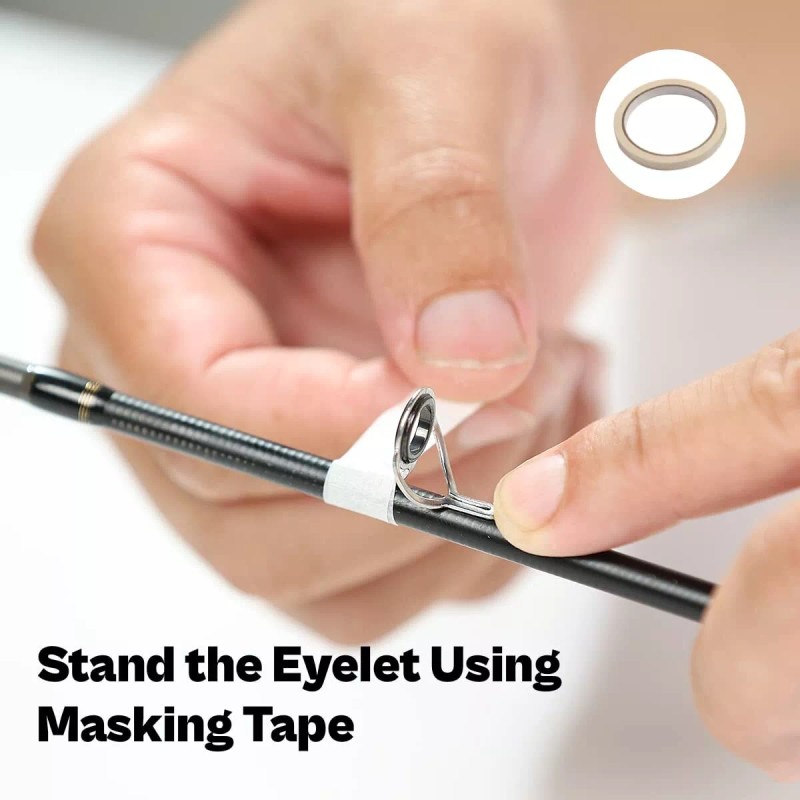 OJYDOIIIY Fishing Rod Repair Kit with Epoxy Glue, Wrapping Thread,