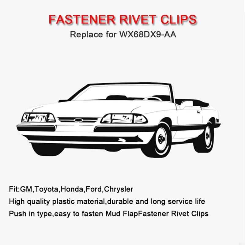 Aintier Car Plastic Clips Mixed Car Push Retainer Clips WX68DX9-AA
