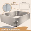 4smile Rectangular Adjustable Baking Frame - Stainless Steel Rectangular Baking