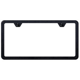 Au-TOMOTIVE GOLD, INC. Blank 2-Hole Thin Stainless Steel License Plate Frame (Rugged Black)