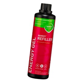 Squeezy Energy Gel Refiller (Raspberry) 500 ml - Sport Energy Gel for Fast and Lasting Energy with Maximum Compatibility for Running, Cycling, Marathon etc.