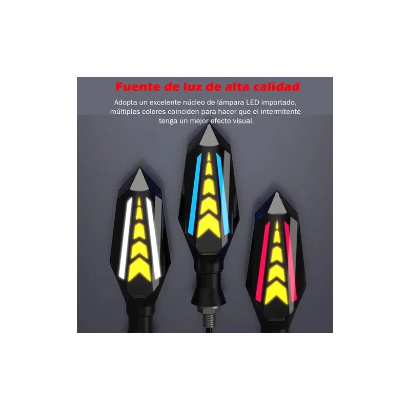 2pcs Luces Led Direccionales Para Moto Secuencial Indicador