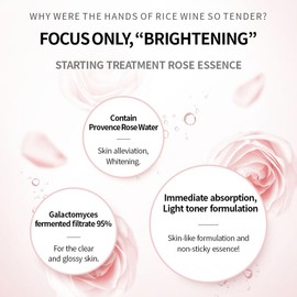 SECRETKEY Starting Treatment Essence Rose Edition, Nourishment & Hydration, Skin Soothing, Skin-texture Care, 94% of Galactomyces and Rose Water Synergy 5.07 fl. Oz. / 150ml, For Sensitive Skin