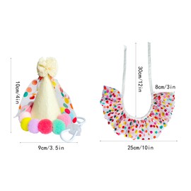 Cat Dog Princess Costumes Puppy Cat Birthday Bandana Scarf and Party Hat Cute Lace Dog Bib Scarf and Christmas Hat Doggy Birthday Party Decorations Set