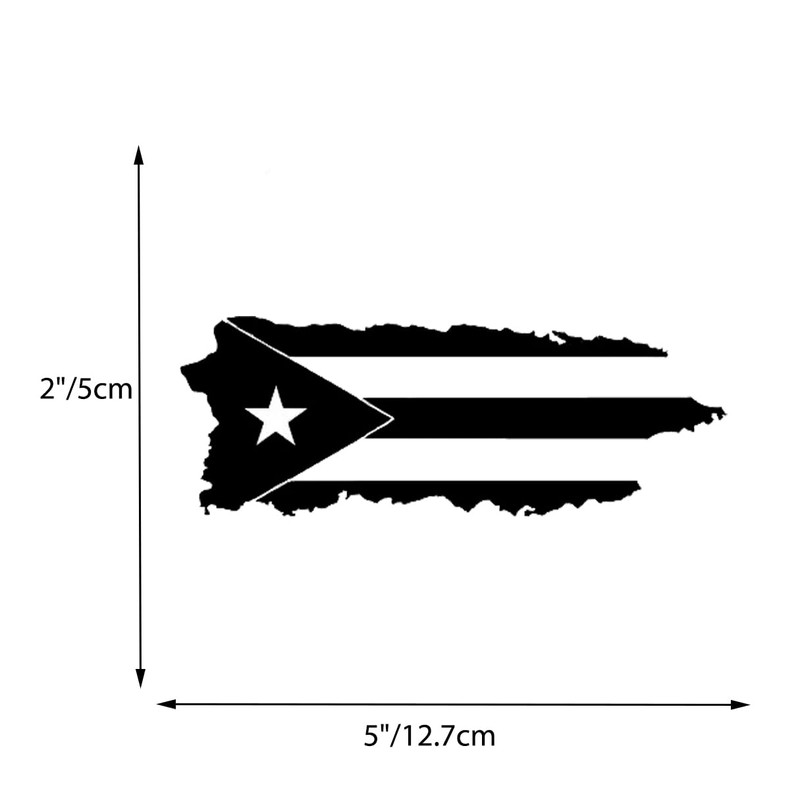 Puerto Rico Map Flag Decal Vinyl Sticker for Cars, SUVs,