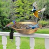 WANGIRO Deck Mounted Bird Bath for Outside,Detachable Birdbath Bowl with
