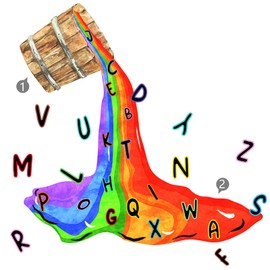 Condessacity Wall Sticker Color Rainbow Creative Novelty Wall Sticker Alphabet Sticker Painting Style Wallpaper Children's Room Nursery Children Bedroom Cute Wallpaper Removable Stylish Wall Sticker