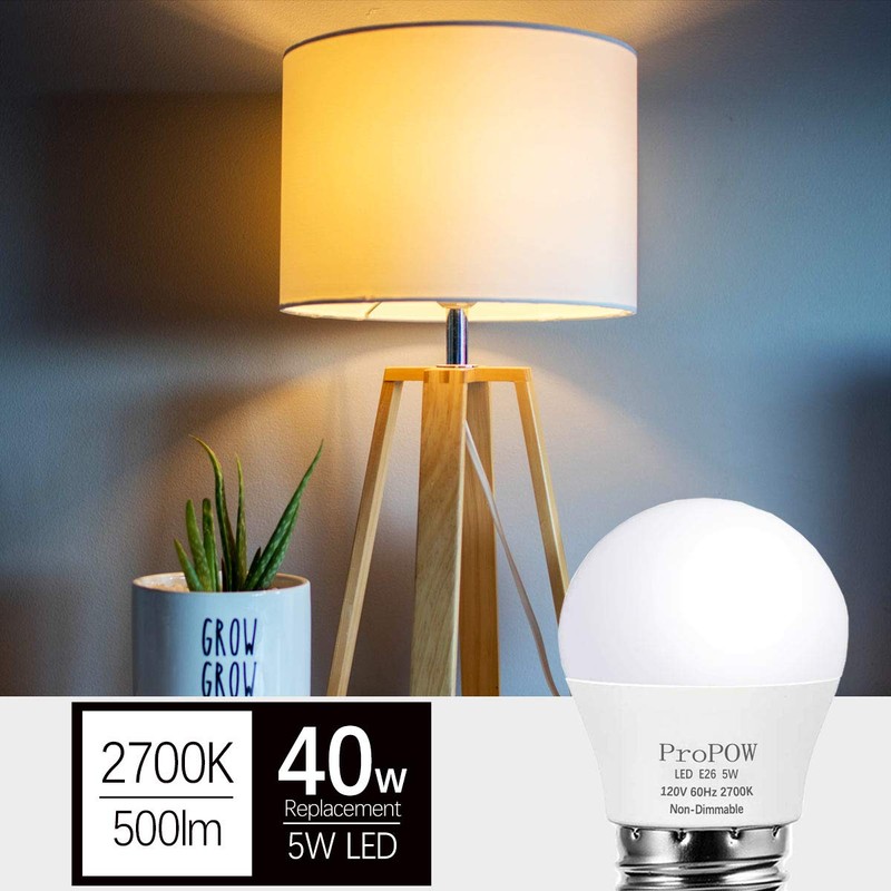 ProPOW A15 LED Bulb 40 Watt Equivalent, 5W LED Light