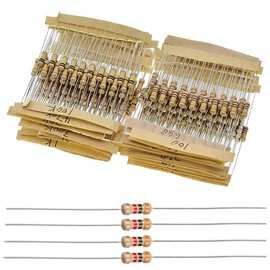 Resistor Kit, Carbon Film Resistor, Resistor Set, DIY Electronics, 300 Pieces, 1/2W ±5%, 10R-1M, 30 Resistors, 10 Pieces Each, High Precision Resistors, Electronic Parts Set, Basic Parts for