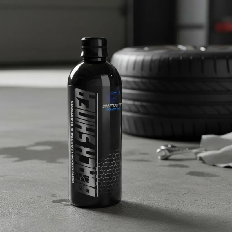 Abrillantador Premium Liquido Llantas Y Plásticos Exteriores Negro