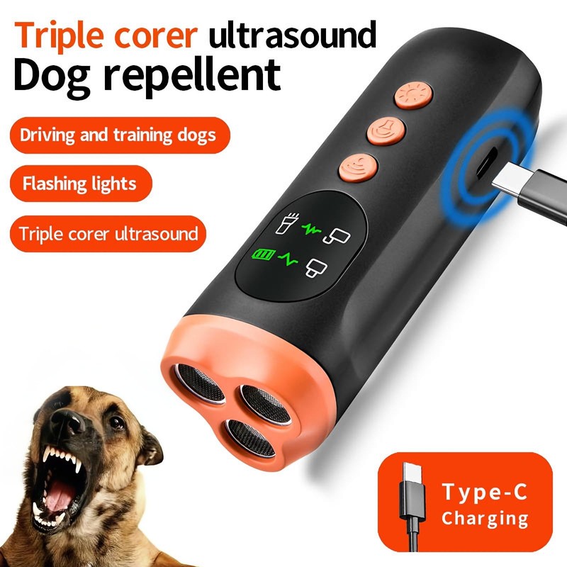 2025 Dog Bark Deterrent,Rechargeable Sonic Dog Repeller,Safe 25KHz Sonic Frequency