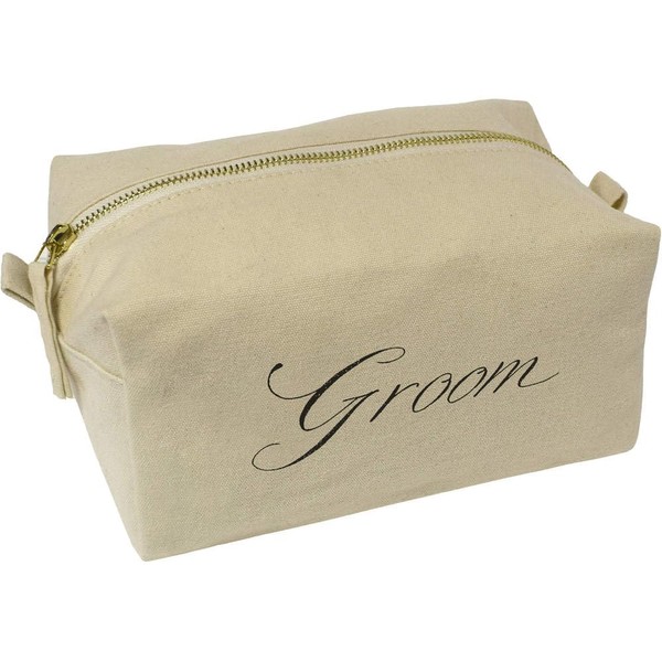 'Groom' Canvas Wash Bag/Makeup Case (CS00043499)