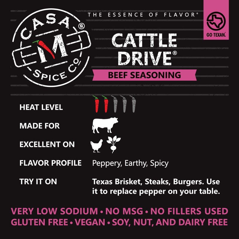 Casa M Spice Co Cattle Drive Beef Seasoning • Very