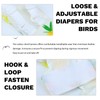 QBLEEV Bird Diaper Flight Suite, Reusable Parrot Nappy Cockatiel Clothes