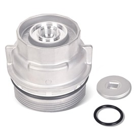 RICH - Conjunto de tapa de filtro de aceite compatible con Toyota Camry/Sienna/Tacoma/Tundra, Lexus y más tapa de carcasa de filtro de aceite de aluminio, reemplaza 15620-31060, 1562031060,