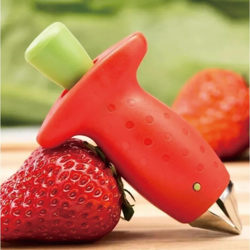 Strawberry Huller,Multi Function Fruit Corers Tool,Red Gem Remover Fruit Corer,Stainless