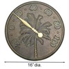 BestNest Whitehall Palm Tree Clock & Thermometer Set, Bronze Verdi,