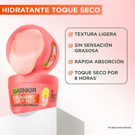 Gel Hidratante Toque Seco Antiarrugas Con Colágeno 85g Garnier