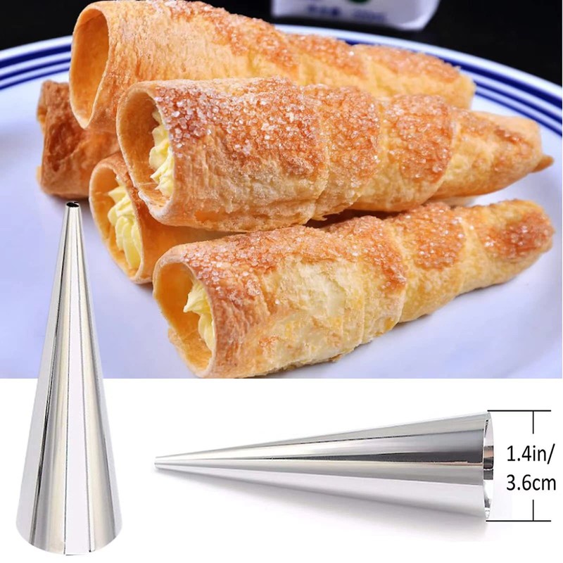 AMBESTAR Large Cream Horn Molds 5-inch, 16 PCS Cream Horns