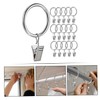 Operitacx 20pcs Sturdy Stainless Steel Curtain Rings Clips for Shower