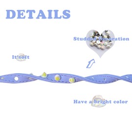 Fupo Spiked Leather Cat Collar with Bell and Elastic Strap Kitten Collar for Boys Girls Cats Adjustable Neck 7.5" to 10" (Purple)